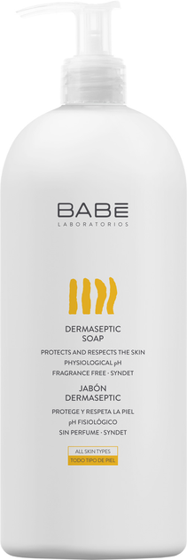 Mydło dermaseptyczne przeciwbakteryjne Babe Laboratorios do ciała i rąk 1 l (8436571630766) - obraz 1