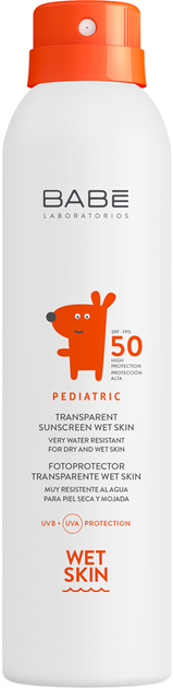 Spray przeciwsłoneczny dla dzieci Babe Laboratorios Pediatric SPF50+ transparentny wodoodporny z matującym efektem 200 ml (8436571631084) - obraz 1