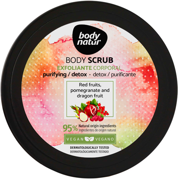 Peeling do ciała Body Natur Body Scrub Red fruits Pomegranate and Dragon fruit 200 ml (8414719408095) - obraz 1