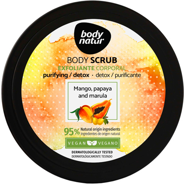 Peeling do ciała Body Natur Body scrub Mango Papaja and Marula 200 ml (8414719408101) - obraz 1