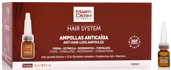 Ампули проти випадіння волосся Martiderm 14 шт. х 3 мл (8437015942070) - зображення 2
