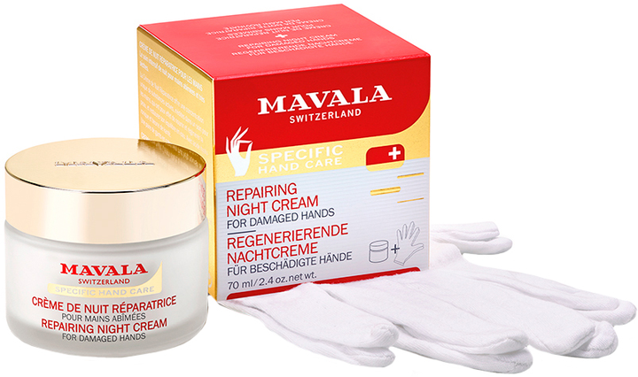 Крем для рук Mavala Repairing Night Cream Нічний з рукавичками 75 мл (7618900924017) - зображення 1
