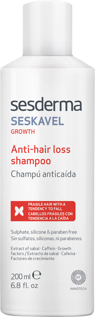 Шампунь проти випадіння волосся Sesderma Seskavel Growth Anti-hair loss 200 мл (8470002282131) - зображення 1