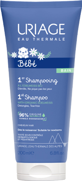 Ekstra delikatny szampon Uriage 1er Shampooing Extra Gentle dla dzieci i niemowląt 200 ml (3661434008627) - obraz 1