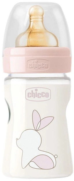 Chicco Original Touch plastikowa butelka do karmienia z lateksowym smoczkiem 0m+ 150 ml Różowy (27610.10) - obraz 2