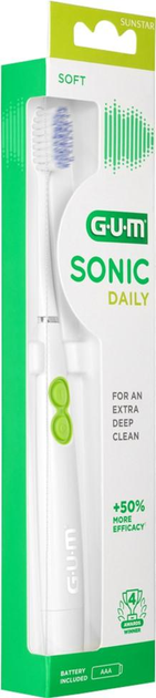 Електрична зубна щітка GUM Activital Sonic Daily біла - зображення 2