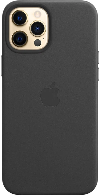 Etui Apple MagSafe Leather Case do Apple iPhone 12 Pro Max Black (MHKM3) - obraz 2