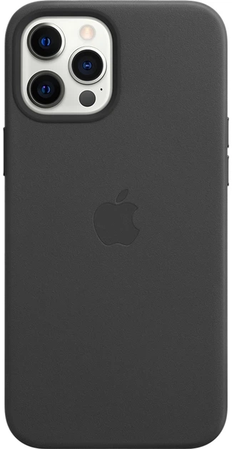 Etui Apple MagSafe Leather Case do Apple iPhone 12 Pro Max Black (MHKM3) - obraz 4