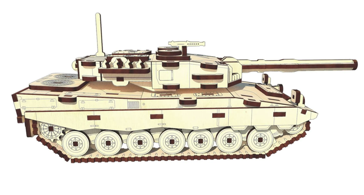 3D Пазл Механический Из Дерева Pazly Leopard "Танк Леопард" 196 деталей - Фото 3 3D Пазл Механический Из Дерева Pazly Leopard "Танк Леопард" 196 деталей - изображение 3
