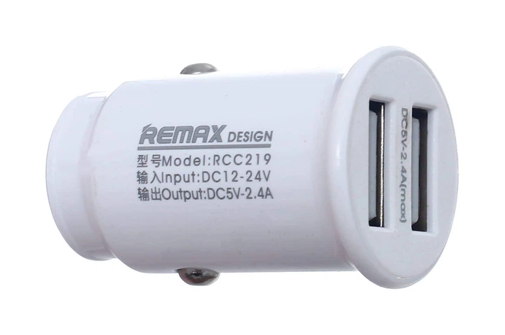Автомобільний ЗП Remax RCC-219 Roki 2.4A 2USB white - зображення 3