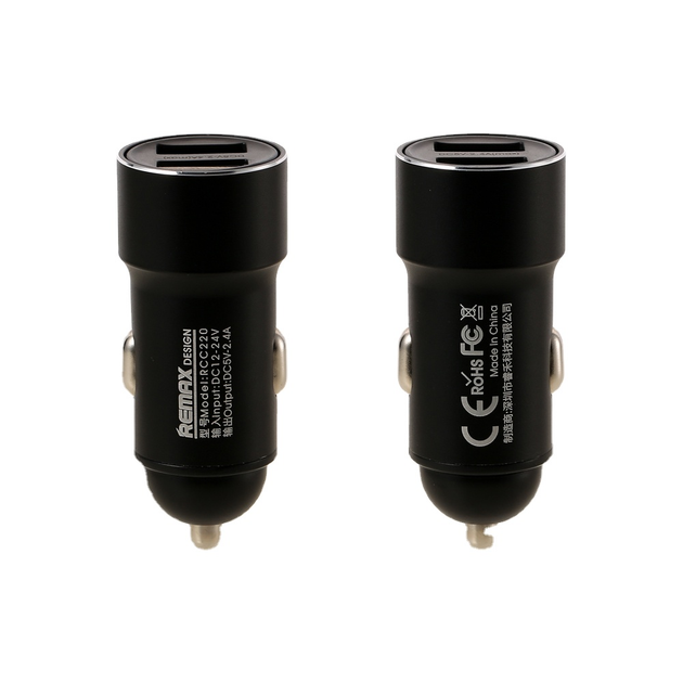 Автомобильное ЗУ Remax RCC-220 Rechan 2.4A 2USB black – фото, отзывы ...