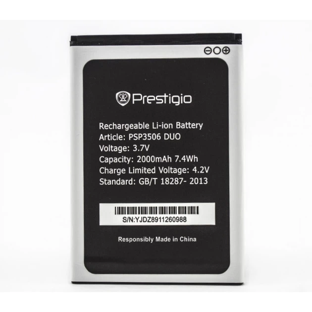Акумулятор Prestigio Muze A5, Wize N3, Wize NX3, Wize NK3 / 3506/ 3507/ 3517/ 3527/ 5502 [Original PRC] 12 міс. гарантії - зображення 3