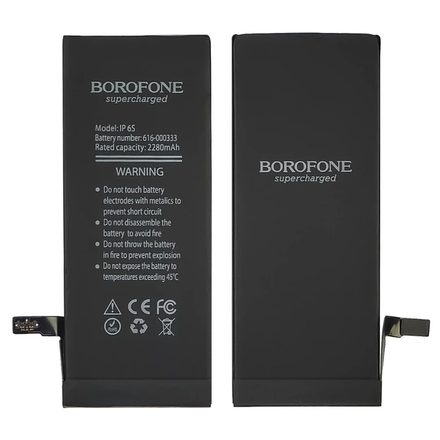 Акумулятор Borofone для Apple iPhone 6S, Посилений (2280 mAh) - Фото 1 Акумулятор Borofone для Apple iPhone 6S, Посилений (2280 mAh) - зображення 1