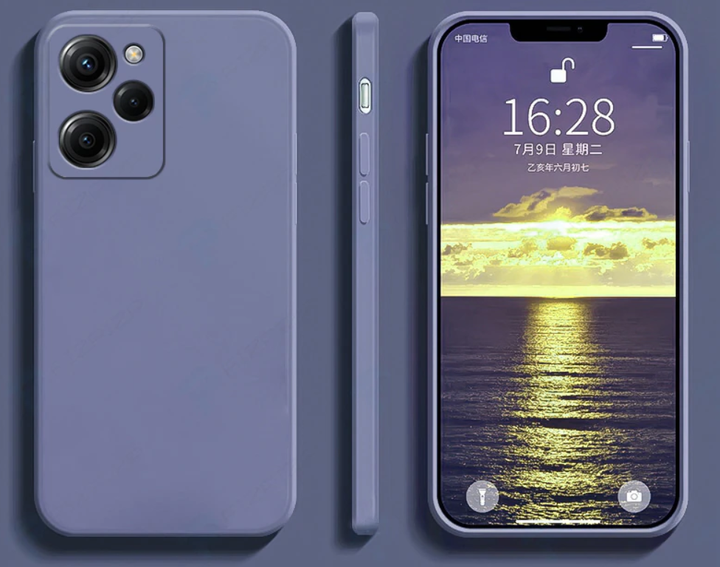 Силиконовый чехол Soft Touch для Xiaomi Redmi 12 Серо-синий - Фото 1 Силиконовый чехол Soft Touch для Xiaomi Redmi 12 Серо-синий - изображение 1
