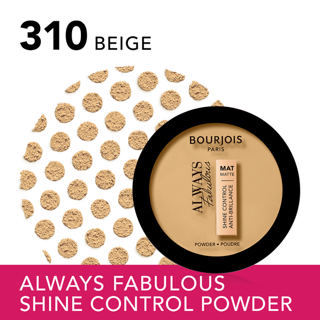 Пудра для обличчя Bourjois Always Fabulous 310 Beige матуюча 10 г (3616303065430) - зображення 3