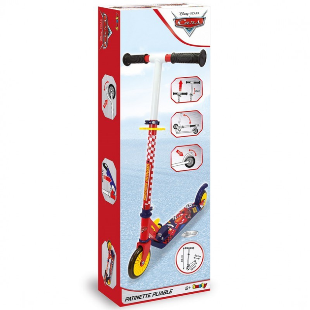 Самокат дитячий Smoby Cars двоколісний Червоний (7600750337) - зображення 4