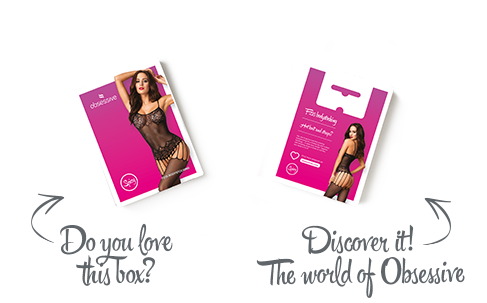 Бодістокінг Obsessive Bodystocking F235 One Size, тонкі підв’язки, ніжний декор, сіточка - изображение 6