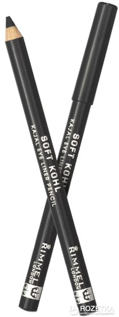 Олівець для очей Rimmel Soft Kohl 1.2 г 061 - Jet Black (5012874025862) - зображення 1