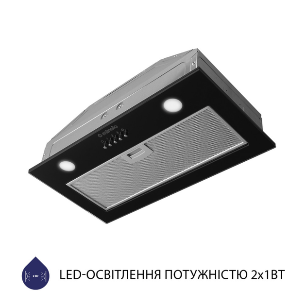 Витяжка повно вбудована Minola HBI 5262 BL GLASS 700 LED - зображення 3