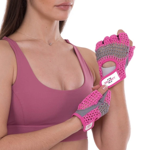 Перчатки для фитнеса перчатки спортивные Zelart Fitness Gloves 161954 размер XS Grey-Pink - Фото 6 Перчатки для фитнеса перчатки спортивные Zelart Fitness Gloves 161954 размер XS Grey-Pink - изображение 6