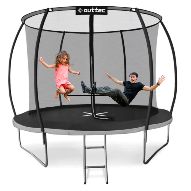 Батут Outtec Premium 12ft (374см) черно-серый с внутренней сеткой - изображение 6