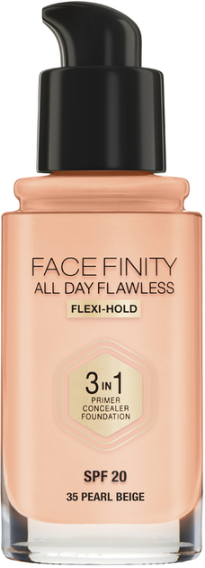 Тональна основа Max Factor Facefinity All Day Flawless 3 в 1 №35 Pearl Beige 30 мл (3614225851568) - зображення 2