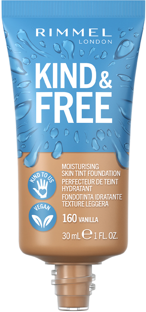 Основа тональна Rimmel Kind & Free 160 Vanilla 30 мл (3616302990146) - зображення 2