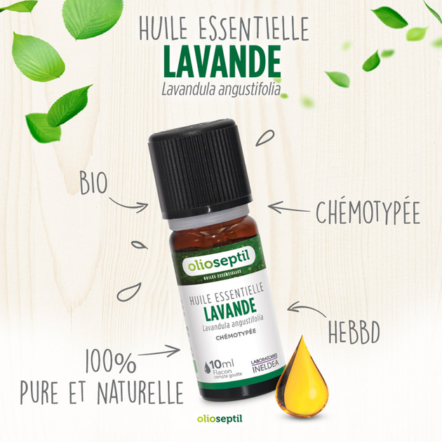 Ефірна олія Лаванди вузьколистої / HUILE ESSENTIELLE LAVANDE FINE - Хемотипована органічна HEBBD, 10 мл (OL25) - зображення 3