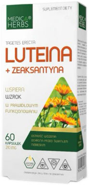 Харчова добавка Medica Herbs Лютеїн + Зеаксантин 60 капсул (5903968202231) - зображення 1