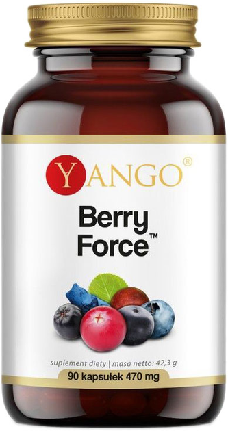 Харчова добавка Yango Berry Force Антиоксидант 90 капсул (5904194060831) - зображення 1