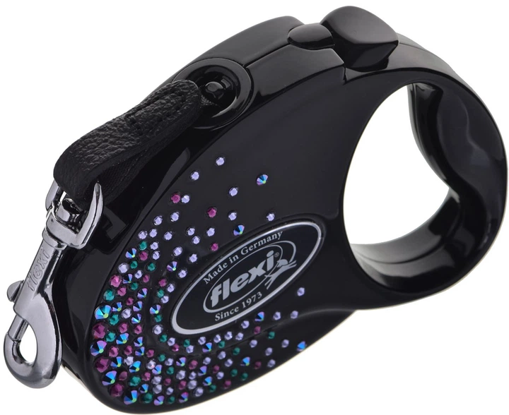 Smycz-ruletka Flexi Glam Splash Mystic S 3m Czarna (DLPFLXSOS0009) - obraz 3