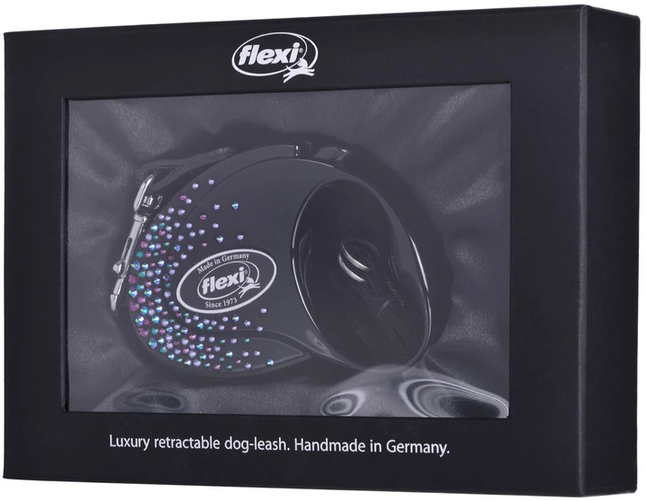 Smycz-ruletka Flexi Glam Splash Mystic S 3m Czarna (DLPFLXSOS0009) - obraz 4