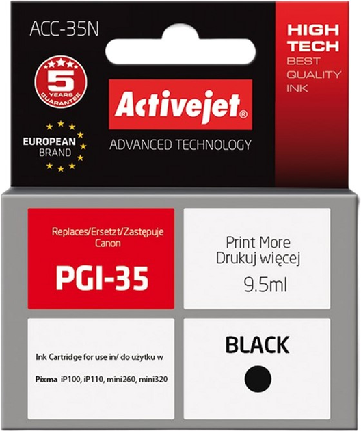 Tusz Activejet Supreme do Canon PGI-35 Black (ACC-35N) - obraz 1