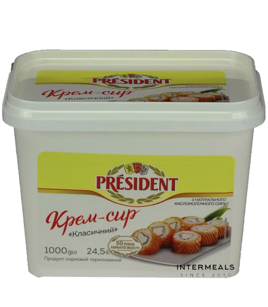 Купить Крем-сыр PRESIDENT 24 %, 1 кг от продавца: Gurman&Life в Украине ...