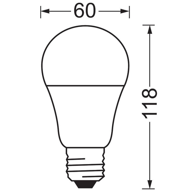 Набір світлодіодних ламп 2шт Osram LED A60 E27 13W =100W 2700K 1521lm  Теплий білий 4058075479364/LDV – фото, відгуки, характеристики в  інтернет-магазині ROZETKA від продавця: REELINE.UA