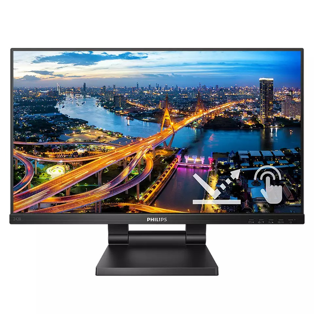 Монитор 23.8" IPS Philips 242B1TC/00 безрамочный/сенсорный экран Черный - изображение 2