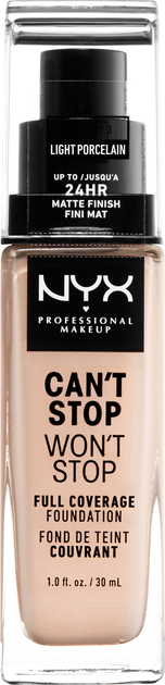 Podkład w płynie NYX Professional Makeup Can\'t Stop Won\'t Stop 24-Hour Foundation 1.3 Porcelain 30 ml (800897181147) - obraz 1