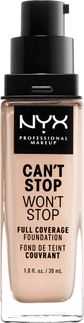 Podkład w płynie NYX Professional Makeup Can\'t Stop Won\'t Stop 24-Hour Foundation 1.3 Porcelain 30 ml (800897181147) - obraz 2