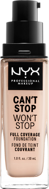 Рідка тональна основа NYX Professional Makeup Can`t Stop Won`t Stop 24-Hour Foundation 1.3 Porcelain 30 мл (800897181147) - зображення 2