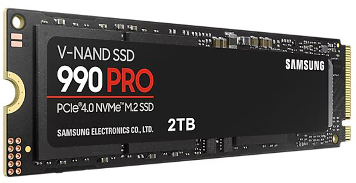 SSD диск Samsung 990 Pro 2TB M.2 PCIe 4.0 x4 NVMe 2.0 V-NAND 3bit MLC (MZ-V9P2T0BW) - изображение 4