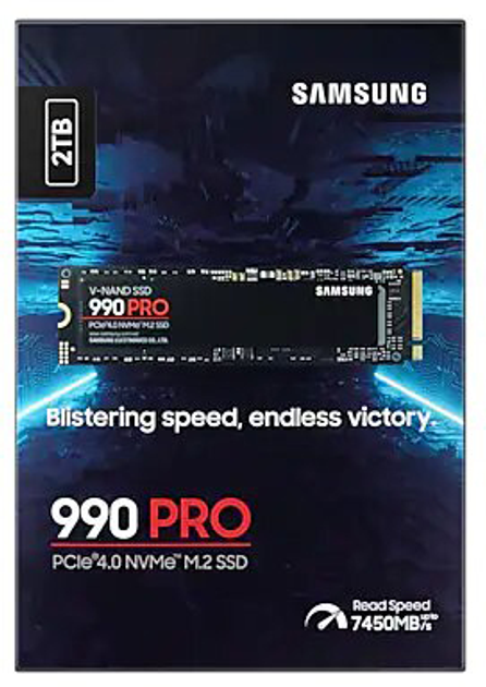 SSD диск Samsung 990 Pro 2TB M.2 PCIe 4.0 x4 NVMe 2.0 V-NAND 3bit MLC (MZ-V9P2T0BW) - изображение 5