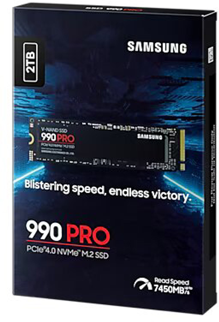 SSD диск Samsung 990 Pro 2TB M.2 PCIe 4.0 x4 NVMe 2.0 V-NAND 3bit MLC (MZ-V9P2T0BW) - изображение 7