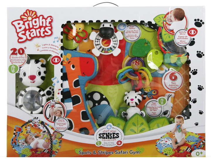 Bright starts spots and stripes safari play mat & 2024 gym