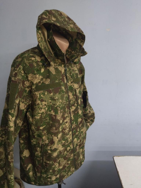 Куртка тактическая размер 58, летняя ветровка камуфляж хищник ткань рип-стоп, куртка военная армейская для ВСУ - изображение 2