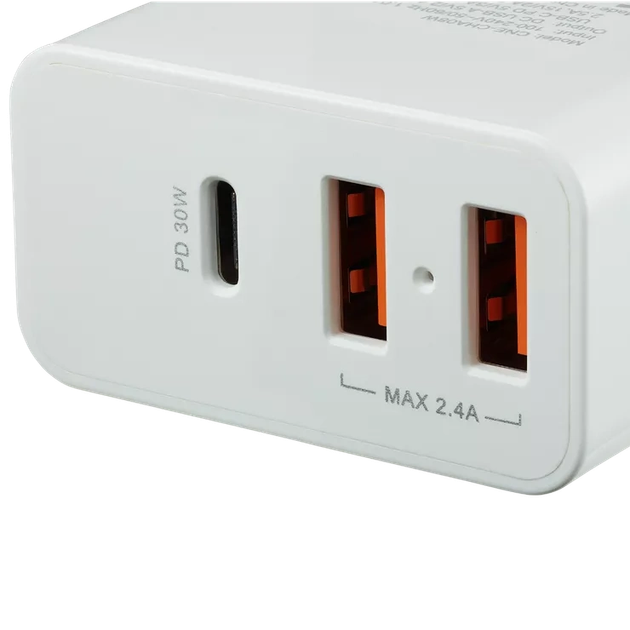Canyon&nbsp;H-08&nbsp;white&nbsp;(QC/PD&nbsp;30W) Мережевий зарядний пристрiй - зображення 2