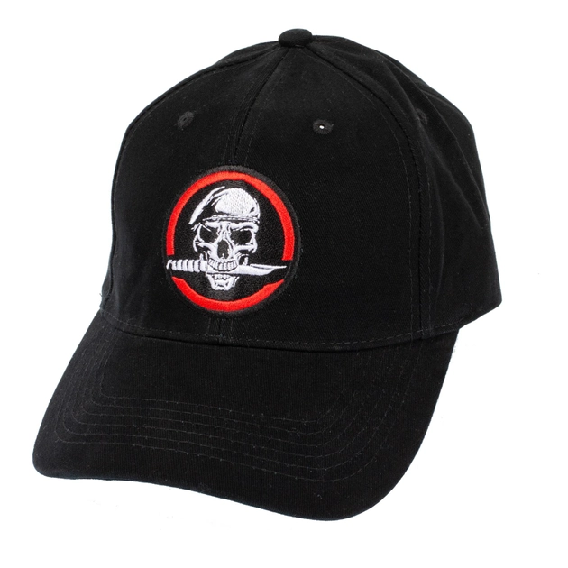 Бейсболка Rothco Skull/Knife Deluxe Low Profile Cap Черный Универсальный 2000000097138 - изображение 1