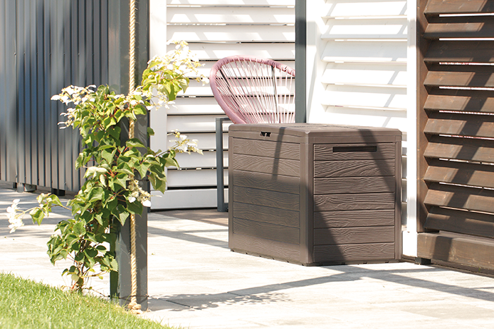 Ящик-скринька садовий для зберігання Prosperplast Woodebox 46 х 58,5 х 55 см коричневий MBWL140-440U - зображення 3