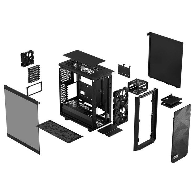 Obudowa Fractal Design Meshify 2 Compact Lite Black TG Light Tint (FD-C-MEL2C-03) - obraz 4