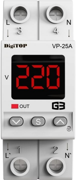 Реле напруги DigiTOP VP-25A M2R - зображення 2