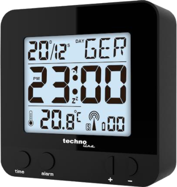 Zegar biurkowy z budzikiem Technoline WT235B AIR Home Black (4029665102351) - obraz 2